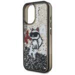 Case Karl Lagerfeld Liquid Glitter       Choupette Logo MagSafe for iPhone 16 black - imagine 6
