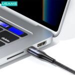 USAMS Braided cable U83 3in1 100W 1.2mDigital Display PD Fast Charge (lightning/microUSB/USB-C) SJ60 - imagine 4
