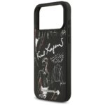 Karl Lagerfeld Grained Pattern & Logo MagSafe Case for iPhone 17 Pro Max Black - imagine 6