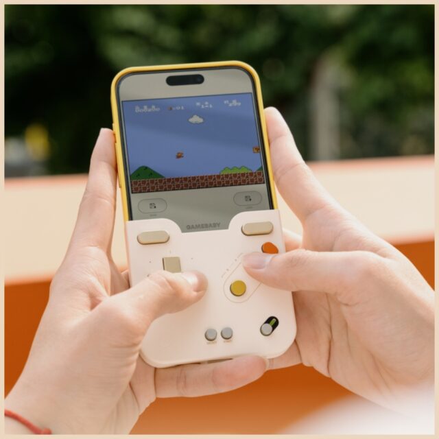 Case GAMEBABY with controller for iPhone 16 Pro Max yellow - imagine 6