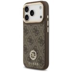 Case Guess 4G Strass Logo MagSafe for iPhone 17 Pro brown - imagine 2