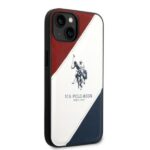 US Polo USHCP14SPSO3 iPhone 14 / 15 / 13 6,1" white Tricolor Embossed - imagine 6