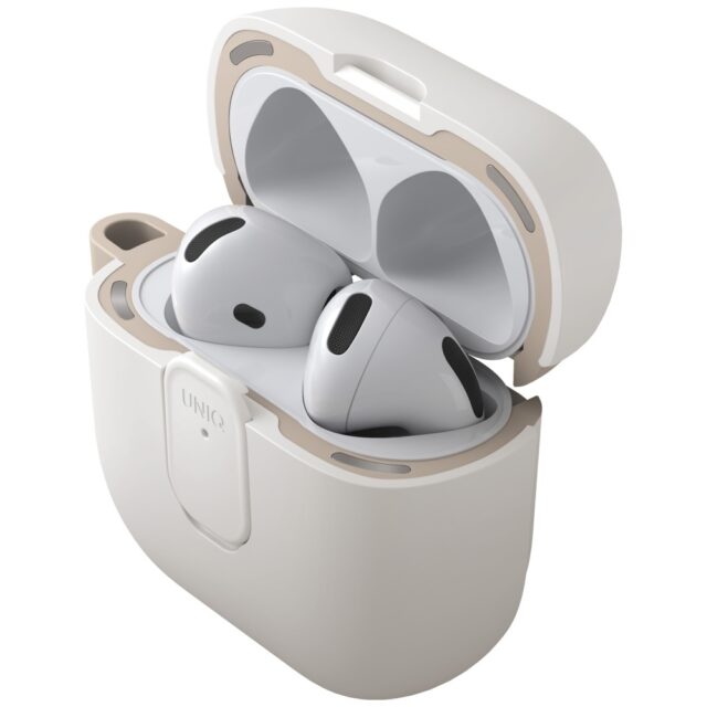 Case UNIQ Clyde for AirPods 4 Lock Case beige - imagine 2