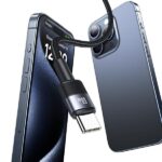 USAMS Cable USB-C to USB-C 60W 1.2m Fast Charging steel/tarnish SJ724USBSG01 (US-SJ724) - imagine 3