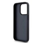 DKNY DKHCP15LPRTHSLK iPhone 15 Pro 6.1" black hardcase Leather Mono Stripe & Metal Logo - imagine 7
