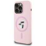Case Karl Lagerfeld Silicone Karl&Choupette MagSafe for iPhone 14 Pro pink - imagine 2