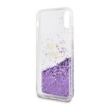 Guess GUHCPXGLUQPU iPhone X/Xs purple hard case Liquid Glitter Party - imagine 5