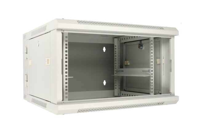 Extralink 6U 600x600 AZH Gray | Rackmount cabinet | wall mounted, swing type - imagine 2