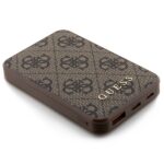 Guess Powerbank 15W GUPB5LP4GEGW 5000mAh brown 4G Leather Metal Logo - imagine 3