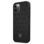 Mercedes MEHCP12LPSQBK iPhone 12 Pro Max 6,7" black hardcase Leather Stars Pattern - imagine 2