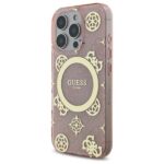 Guess GUHMP16LH4PYEEP iPhone 16 Pro 6.3" pink hardcase IML Peony On 4G Background MagSafe - imagine 2