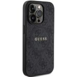 Guess GUHMP13LG4GFRK iPhone 13 Pro / 13 6.1" black hardcase 4G Collection Leather Metal Logo M - imagine 4