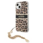 Guess GUHCP13MKBSLEO iPhone 13 / 14 / 15 6,1" Leopard hardcase Gold Chain - imagine 2