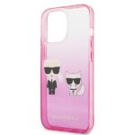 Karl Lagerfeld KLHCP13XTGKCP iPhone 13 Pro Max 6,7" hardcase pink Gradient Ikonik Karl & Choup - imagine 6