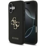 Guess Grained Big 4G & Classic Logo case for iPhone 17 black