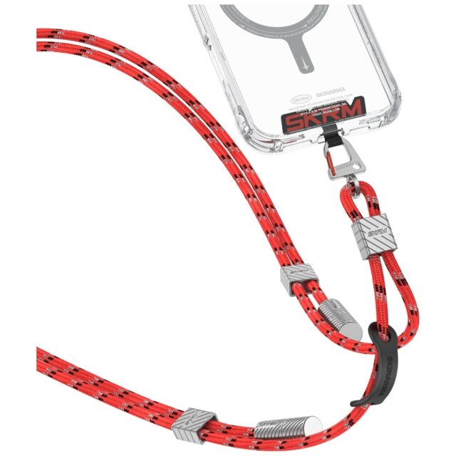 Universal phone lanyard cable 2in1 Skinarma Dyno Ve USB-C/USB-C red - imagine 2