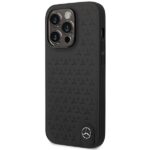 Mercedes MEHCP14L8REMPK iPhone 14 Pro 6.1" Black Hardcase Leather Stars Pattern - imagine 2