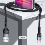 USAMS Braided U55 2A microUSB Cable black 1m SJ450USB01 (US-SJ450) - imagine 9
