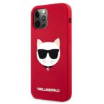 Karl Lagerfeld KLHCP12LSLCHRE iPhone 12 Pro Max 6,7" hardcase red Silicone Choupette - imagine 2