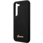 Guess GUHCS23MSLSMK S23+ S916 black hardcase Silicone Vintage Gold Logo - imagine 6