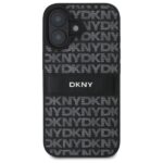 DKNY DKHCP16SPRTHSLK iPhone 16 6.1" black hardcase Texture Pattern Tonal Stripe - imagine 3