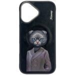 Case Nimmy Magnetic fashion cute pet     MagSafe for iPhone 16 black - imagine 2