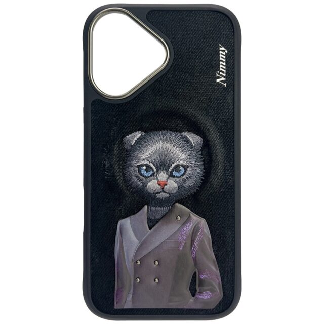 Case Nimmy Magnetic fashion cute pet     MagSafe for iPhone 16 black - imagine 2