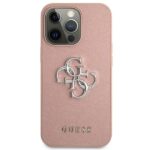 Guess GUHCP13LSA4GSPI iPhone 13 Pro / 13 6,1" pink hardcase Saffiano 4G Metal Logo - imagine 3