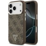 Case Guess 4G Triangle Logo MagSafe for iPhone 17 Pro brown