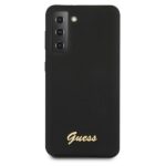 Guess GUHCS21MLSLMGBK S21+ G996 black hardcase Silicone Script Metal Logo - imagine 3