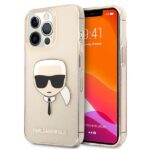 Karl Lagerfeld KLHCP13XKHTUGLGO iPhone 13 Pro Max 6,7" gold hardcase Glitter Karl`s Head
