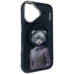 Case Nimmy Magnetic fashion cute pet     MagSafe for iPhone 16 black - imagine 4