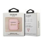 Guess GUA2SSSI AirPods cover pink Silicone Vintage Script - imagine 3