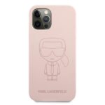 Karl Lagerfeld KLHCP12LSILTTPI iPhone 12 Pro Max 6,7" Silicone Ikonik Outline pink - imagine 3
