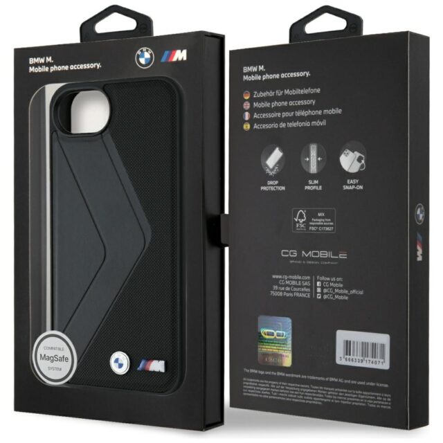 Case BMW Oversized Stripes MagSafe for iPhone 16e black - imagine 8
