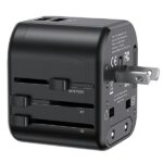 USAMS wall adapter 2xUSB T55 12W 4-in-1 US/AU/EU/UK black CC173TC01 (US-CC173) Universal Travel Char