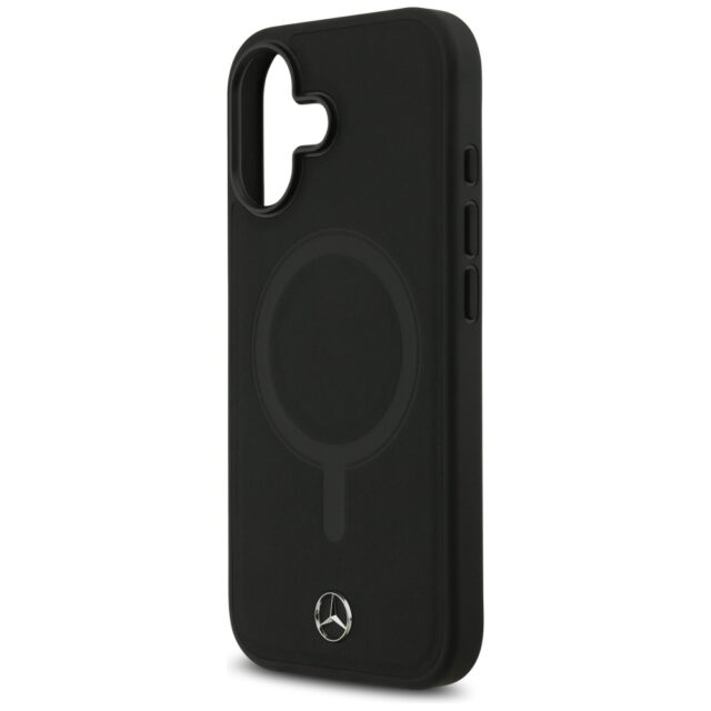 Mercedes Plain Smooth Leather MagSafe case for iPhone 17 black - imagine 6