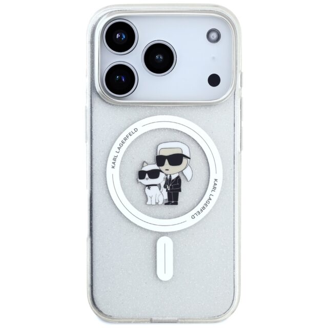 Karl Lagerfeld IML Karl Choupette Glitter MagSafe Case for iPhone 17 Pro Max Clear - imagine 3
