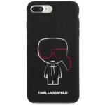 Karl Lagerfeld KLHCI8LSLKCBK  iPhone 7/8Plus hardcase black Silicone Karl Iconic - imagine 3