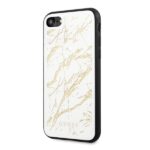 Guess GUHCI8MGGWH iPhone 7/8/SE 2020/ SE 2022 white hard case Glitter Marble Glass - imagine 2