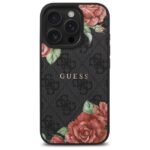 Guess GUHMP16XP4ROPEMCK iPhone 16 Pro Max 6.9" black hardcase 4G Flowers Print MagSafe - imagine 3