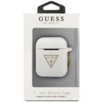 Guess GUACA2LSTLWH AirPods cover white Silicone Triangle Logo - imagine 4