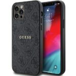 Guess GUHMP12MG4GFRK iPhone 12/12 Pro 6.1" black hardcase 4G Collection Leather Metal Logo Mag