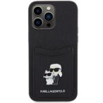 Karl Lagerfeld KLHCP15XSAPKCNPK iPhone 15 Pro Max 6.7" black hardcase Saffiano Cardslot KC Met - imagine 3