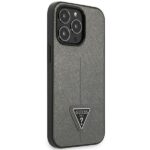 Guess GUHCP14LPSATLG iPhone 14 Pro 6,1" silver hardcase SaffianoTriangle Logo - imagine 4