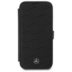 Mercedes MEBKP16X23RWRSK iPhone 16 Pro Max 6.9" black bookcase MB Waves Leather - imagine 3