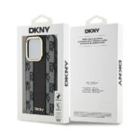 DKNY DKHMP15LPCPVSLK iPhone 15 Pro 6.1" black hardcase Leather Checkered Mono Pattern MagSafe - imagine 8