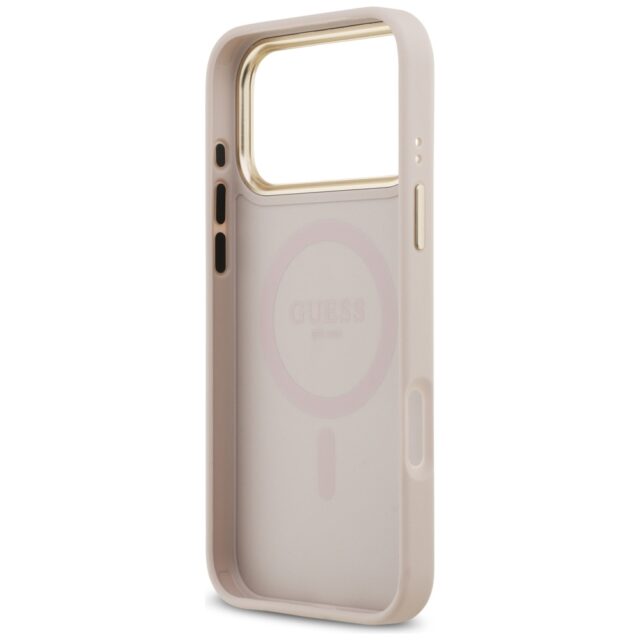 Case Guess Peony Hot Stamp MagSafe for iPhone 17 Pro Max pink - imagine 7