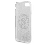 Guess GUHCI8PCUGLLG iPhone 7/8/SE 2020/ SE 2022 light grey hard case Glitter 4G Circle Lo - imagine 4