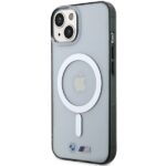 BMW BMHMP14MHCRS case iPhone 14 Plus / 15 Plus 6.7" transparent hardcase Silver Ring MagSafe - imagine 2